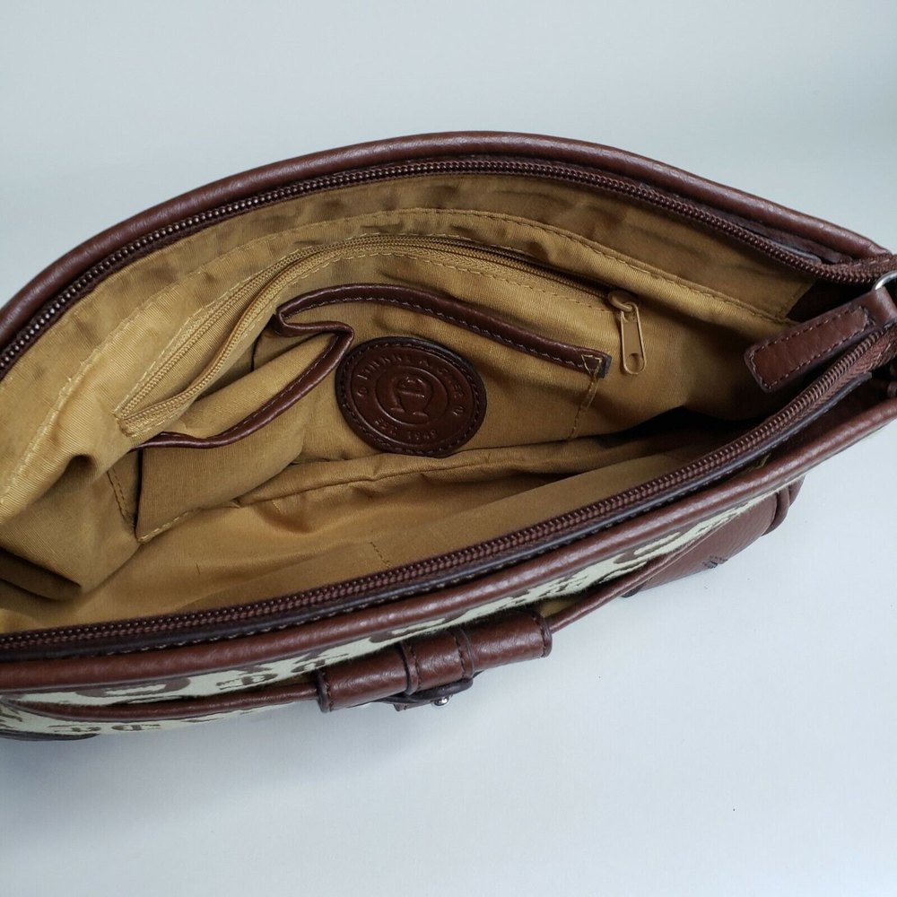 Etienne Aigner Handbag Purse Brown Buckle Logo Under Arm Minimalist - Picture 6 of 10